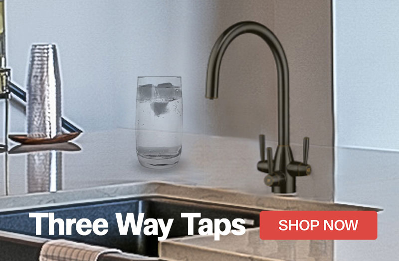 Three way water filter taps